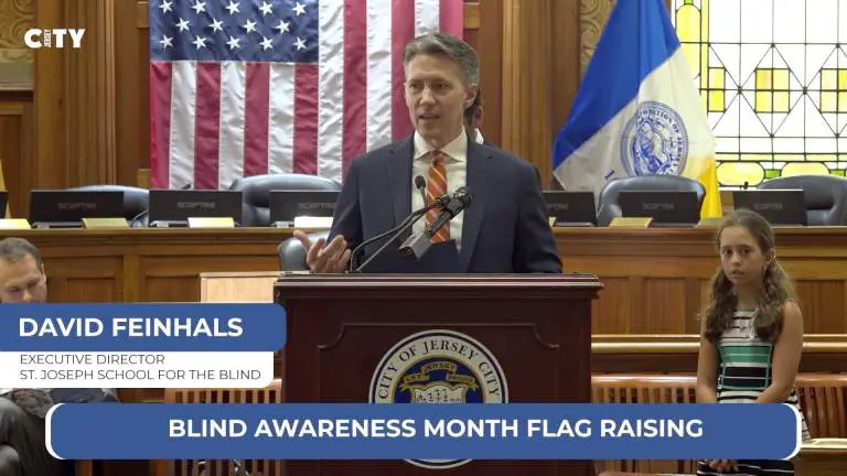 Jersey City Presents The 2023 Blindness Awareness Month Flag Raising