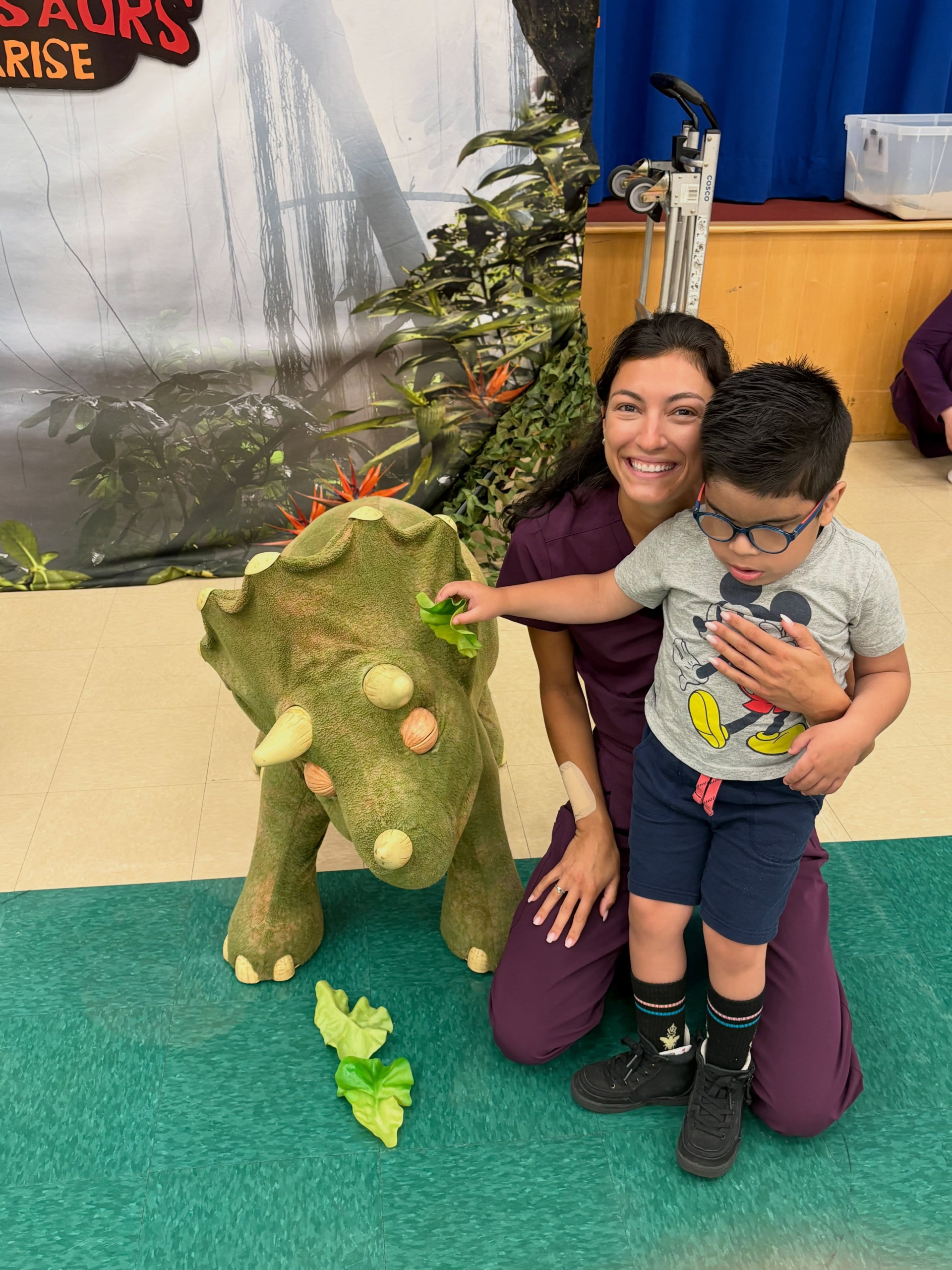 Our Animal Week included dinosaurs, trips to Turtle Back Zoo, classroom activities, and a petting zoo right here on campus.