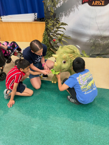 Our Animal Week included dinosaurs, trips to Turtle Back Zoo, classroom activities, and a petting zoo right here on campus.