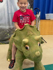 Our Animal Week included dinosaurs, trips to Turtle Back Zoo, classroom activities, and a petting zoo right here on campus.