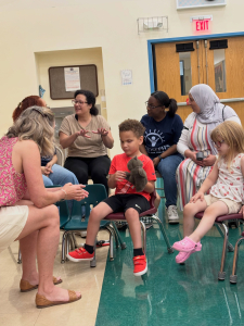 Author Alison Kanani and her friend Paula brought an Australian theme storytelling experience using puppets and interactive storytelling.