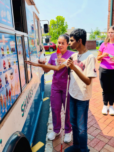 Our “Carnival Week” is in full swing and included one of our favorite traditions: a visit from the Mr. Softee Ice Cream Truck!! 🍦
Students and staff enjoyed the cool treat on a hot summer day