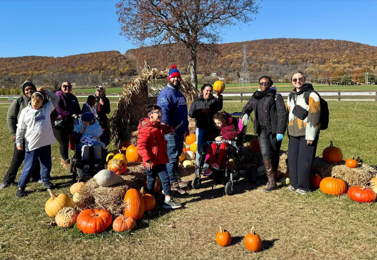 Our Adult Program and Ms. Grace‘s class each had their own Fall farm adventure!