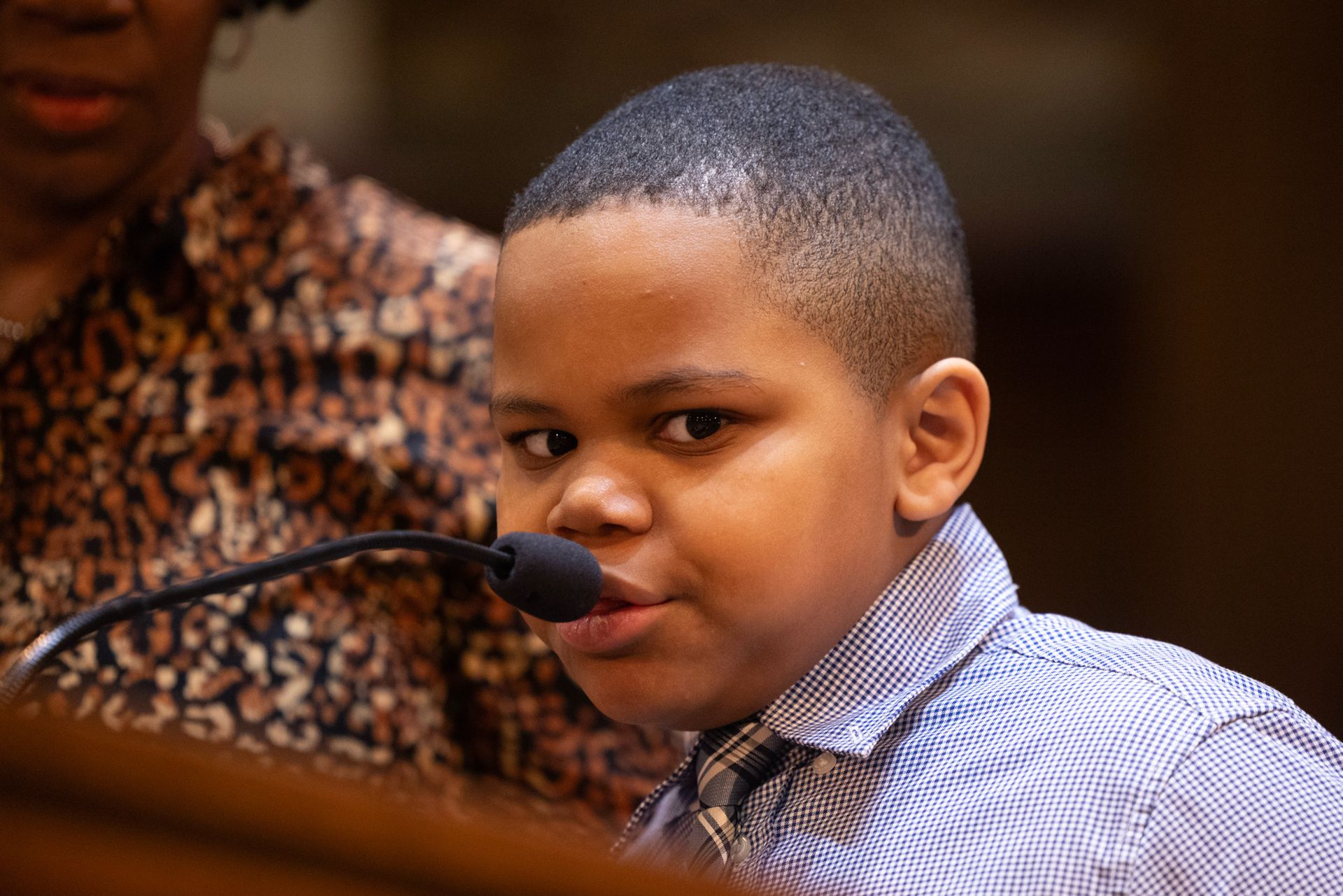 One of our students was chosen to say the Pledge of Allegiance at Jersey City City Hall